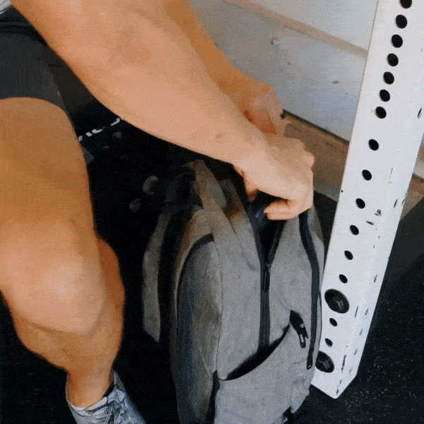 man using Talon Massage System