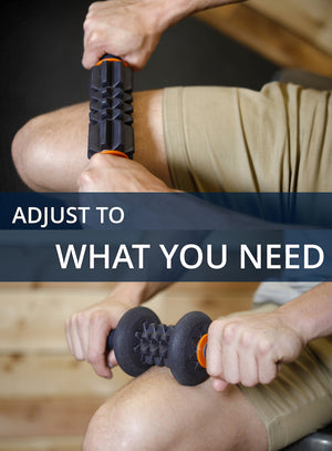 man holding massage stick