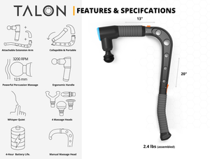 specifications of Talon Massage System