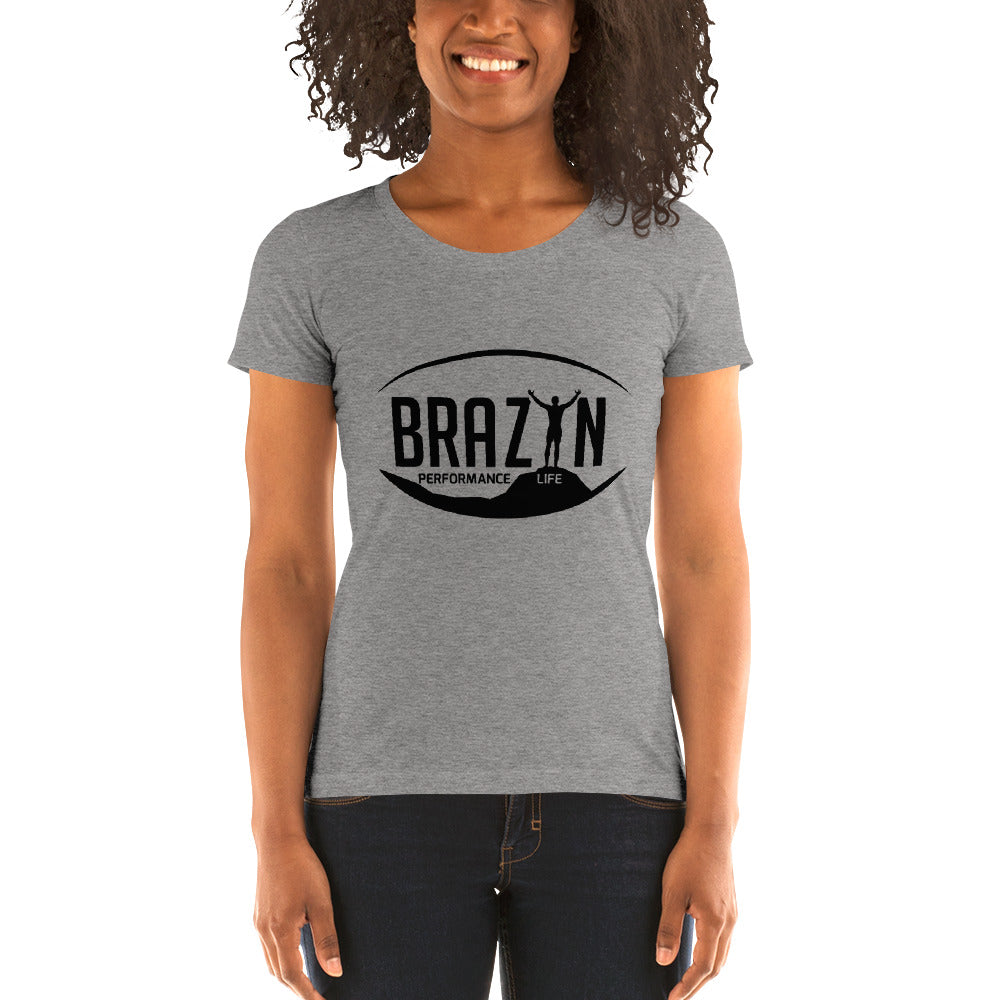 Ladies' Brazyn Logo Tee - Heather Gray